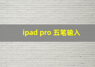 ipad pro 五笔输入